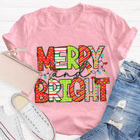 Adorable Holiday Educator Graphic Tee, Merry and Bright Teacher Christmas T-Shirt, Xmas Teacher Shirt, School Winter Top, Teacher Holiday Present