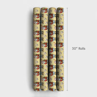 Sports Christmas Gift Wrap, Vintage Baseball Santa Wrapping Paper, Retro Baseball Player Santa Wrapping Paper, Festive Holiday Gift Wrap