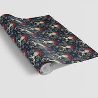 Woodland Deer Christmas Gift Wrap, Yuletide Reindeer Wrapping Paper, Winter Botanical Holiday Wrapping Paper, Elegant Xmas Gift Wrap Paper