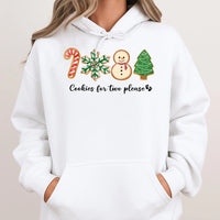 Gingerbread Christmas Pregnancy Announcement Hoodie, Cookies for Two Please Hoodie, Adorable Holiday Expecting Mom Hoodie, Winter Maternity Present
