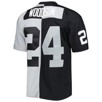 Las Vegas Raiders Charles Woodson Black/Silver 1998 Split Legacy Replica Jersey