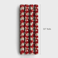 Video Game Santa Christmas Gift Wrap, Gamer Santa Poker Wrapping Paper, Humorous Gaming Holiday Wrapping Paper, Red Card Player Gift Wrap