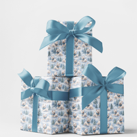 Westie Winter Wonderland Dog Gift Wrap, Westie Christmas Wrapping Paper, Westie Snow Holiday Wrapping Paper, Adorable Dog Lover Gift Wrap