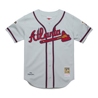 Atlanta Braves Chipper Jones Gray 1995 Throwback Authentic Jersey
