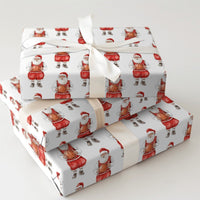 Sports Christmas Gift Wrap, Basketball Jersey Santa Wrapping Paper, Humorous Santa Basketball Holiday Wrapping Paper, Xmas Gift Wrapping Paper