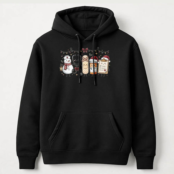 Adorable Snowman Holiday Hoodie, Humorous Christmas Toilet Paper Hoodie, Retro Santa TP Roll Pullover, Xmas Bathroom Humor Ho