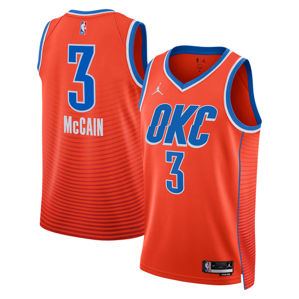 Oklahoma City Thunder Statement Edition Swingman Jersey - Orange - Jared McCain