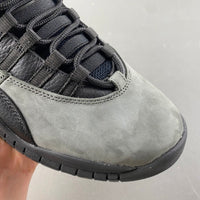 Retro Low Top Sneakers, Carbon Gray Black Colorway, Leather Footwear, Lace Up Design, Casual Gift for Sneaker Fans