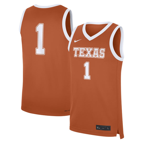 #1 Texas Longhorns Road Replica Jersey - Texas Orange