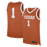 #1 Texas Longhorns Road Replica Jersey - Texas Orange