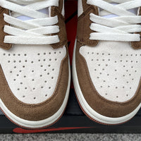 High Top Sneakers, White Brown Colorway, Lace Up Design, Casual Gift for Sneaker Fans