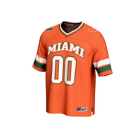Miami Hurricanes Adult Lightweight Collegiate Football NIL Pick-A-Player Fashion Jersey - Orange