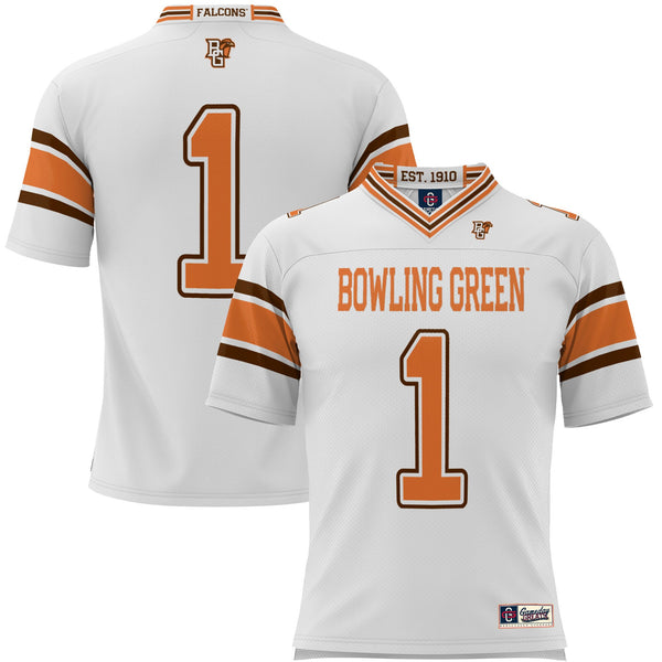 #1 Bowling Green St. Falcons Endzone Football Jersey - White