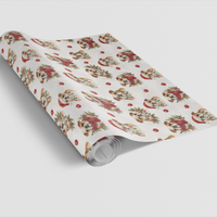 Festive Dog Gift Wrap, Bulldog Christmas Wrapping Paper, Holiday Bulldog Wrapping Paper, Christmas Dog Wrapping Paper, Xmas Present Roll