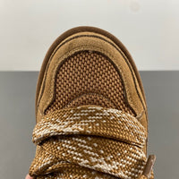 Low Top Sneakers, Brown Colorway, Lace Up Design, Casual Gift for Sneaker Fans