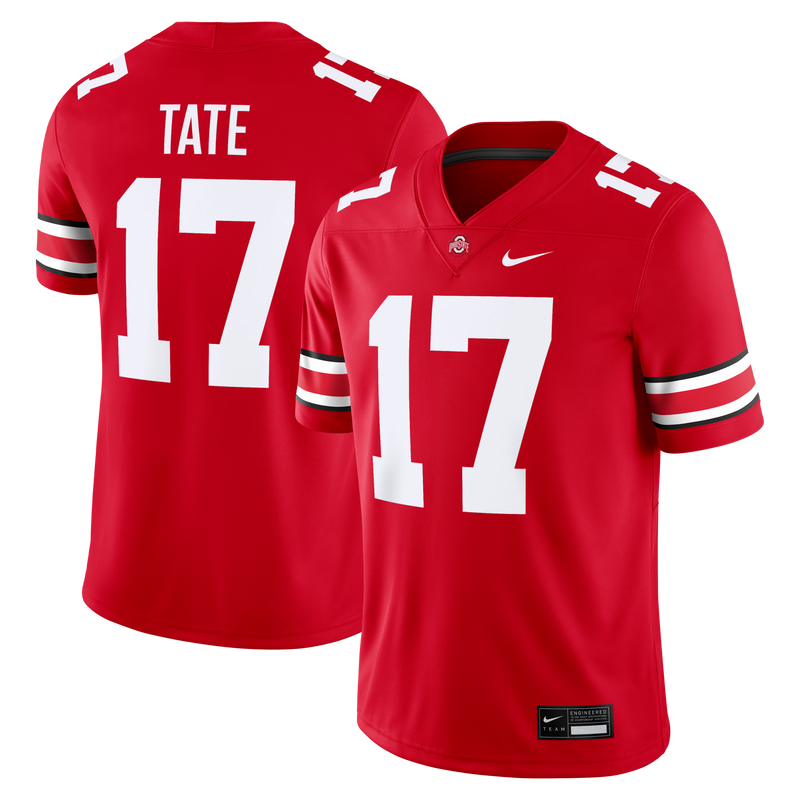 Carnell Tate Scarlet Ohio State Buckeyes Game Jersey