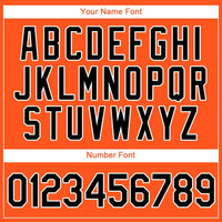 Custom Baseball Jersey - Orange Black-White