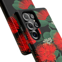 New Zealand Christmas Tree Art Phone Case, Pohutukawa Floral Phone Case, Tough Phone Case for Samsung Galaxy, Botanical Nature Cover