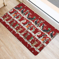 Snowflake Tree Dog Doormat, Chihuahua Christmas Doormat, Merry Christmas Entryway Doormat, Dog Lover Welcome Mat, Holiday Decor Present