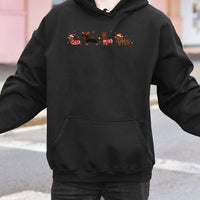 Humorous Wiener Dog Santa Hat Sweatshirt, Dachshund Christmas Hoodie, Holiday Doxie Lover Pullover, Adorable Festive Animal Hooded Sweater
