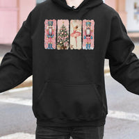 Watercolor Ballet Dancer Holiday Sweatshirt, Nutcracker Christmas Hoodie, Festive Xmas Tree Pullover, Nutcracker Ballet Present