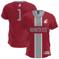 Washington State Cougars Lightweight Soccer Fashion Jersey - Crimson