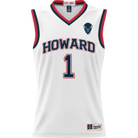 #1 Howard Bison Lightweight Basketball Jersey - White
