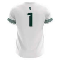 #1 Michigan State Spartans Lightweight Soccer Team Jersey - White