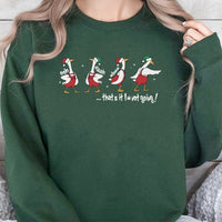 That's It I'm Not Going Sweatshirt, Humorous Christmas Goose Sweatshirt, Introvert Xmas Crewneck, Adorable Holiday Goose Sweatshirt, Winter Present