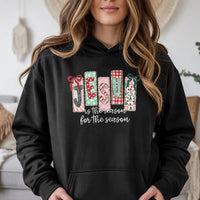 Christian Christmas Hoodie, Jesus Is the Reason for the Season Hoodie, Plaid Candy Cane Holiday Sweatshirt, Faith Christmas Hooded Sweater