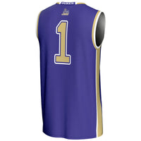#1 James Madison Dukes Lightweight Basketball Jersey - Purple