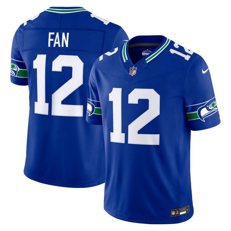 Seattle Seahawks 12s Royal Alternate Stitched Limited Jersey