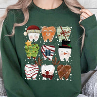 Adorable Dental Squad Sweatshirt, Christmas Teeth Sweatshirt, Humorous Dentist Holiday Sweatshirt, Dental Hygienist Crewneck, Xmas Assistant Present