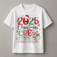 Matching Family Holiday Graphic Tee, 2025 Christmas Crew T-Shirt, Humorous Xmas Group Vacation Shirt, Festive Holiday Party Top