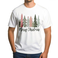 Boho Pine Forest Graphic Tee, Merry Christmas Tree T-Shirt, Festive Holiday Season T-Shirt, Botanical Winter Tree Shirt, Christmas T-Shirt