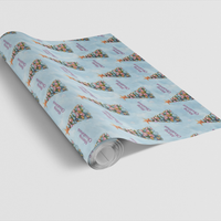 Beach Shell Tree Gift Wrap, Coastal Christmas Wrapping Paper, Nautical Holiday Wrapping Paper, Coastal Xmas Gift Wrap, Ocean Holiday Paper