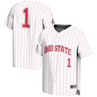 #1 Ohio State Buckeyes Lightweight Baseball Jersey - White
