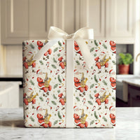 Jazz Santa Gift Wrap, Santa Playing Saxophone Wrapping Paper, Watercolor Christmas Wrapping Paper, Musical Holiday Present Wrapping Paper