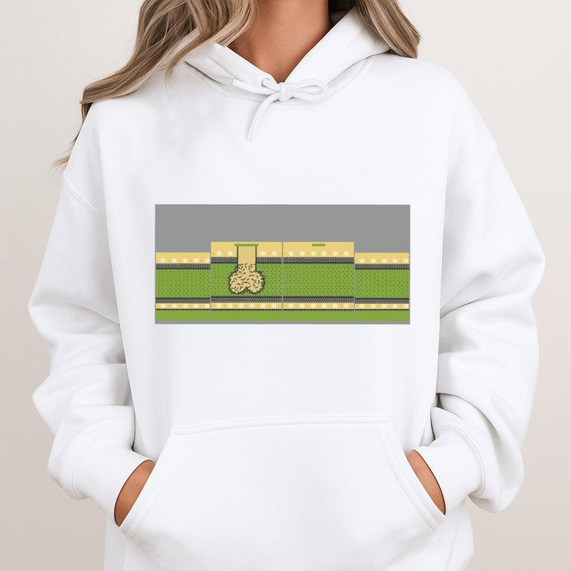 Pixel Art Novelty Sweatshirt, Humorous Meme Ugly Christmas Hoodie, Adult Holiday Party Hooded Pullover, Retro Xmas Meme Graphic Hoodie
