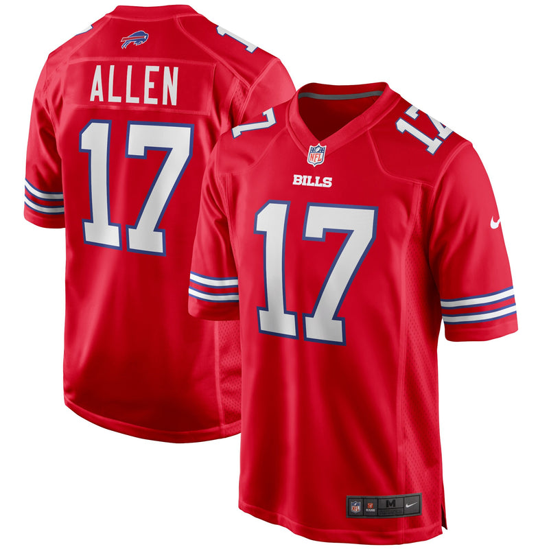 Buffalo Bills Josh Allen Red Alternate Game Player Jersey
