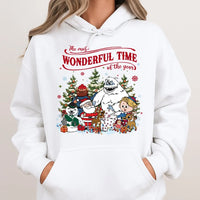 Classic Holiday Cartoon Sweatshirt, Retro Christmas Character Hoodie, Vintage 90s Winter Pullover, Adorable Festive Xmas Hooded Top