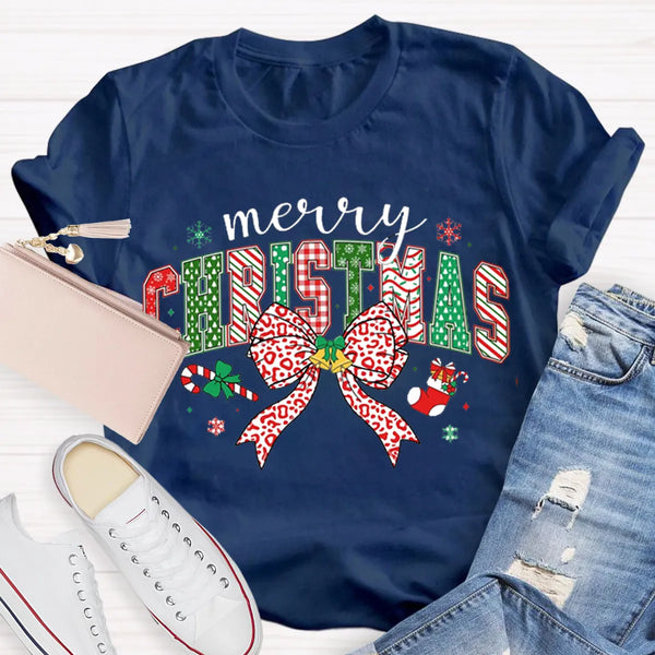 Adorable Holiday Educator Shirt, Merry Christmas Teacher T-Shirt, School Teacher Graphic Tee, Winter Christmas Teacher Shirt,