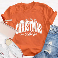 Festive Holiday Graphic Tee, Christmas Vibes Shirt, Retro Christmas Vibes T-Shirt, Winter Holiday Shirt, Unisex Christmas Present