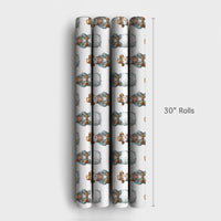 Western Christmas Gift Wrap, Cowboy Snowman Wrapping Paper, Watercolor Winter Cowboy Holiday Wrapping Paper, Rustic Holiday Gift Wrap Roll