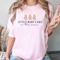 Christmas Pregnancy Reveal Shirt, Baby Cake in the Oven T-Shirt, Humorous Expecting Mom Tee, Baby Announcement Graphic Shirt, Holiday Present