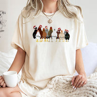 Humorous Holiday Chicken Shirt, Christmas Chicken T-Shirt, Retro Farm Animal Graphic Tee, Adorable Chicken Lover T-Shirt, Farmer Holiday Present