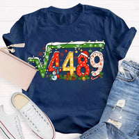 Holiday Snowflakes Lights Graphic Tee, Math Teacher Christmas T-Shirt, Humorous Math Teacher Xmas Shirt, Winter STEM Educator Holiday Present Tee