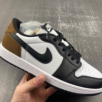 Low Top Sneakers, Brown Black White Colorway, Lace Up Design, Casual Gift for Sneaker Fans