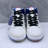 Mid Top Sneakers, White Purple Colorway, Lace Up Design, Casual Gift for Sneaker Fans