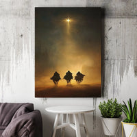 Star of Bethlehem Canvas Print, Three Wise Men Nativity Canvas Wall Art, Epiphany Christian Manger Wall Decor, Religious Christmas Present